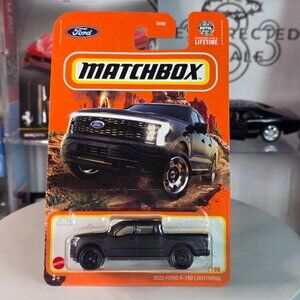 2024 Matchbox 2022 Ford F-150 Lightning Black Pickup Truck Diecast 1:64 Scale NI